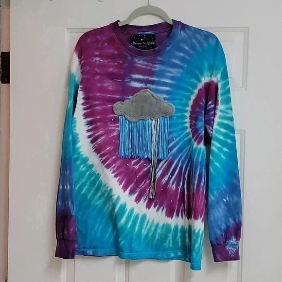 Super funky tie dyed top by Devin In Space - Picture 1 of 7